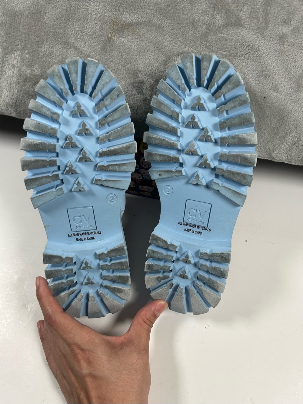 Dolce Vita kamile Pale Blue Lug Sole Mule - Picture 9 of 10